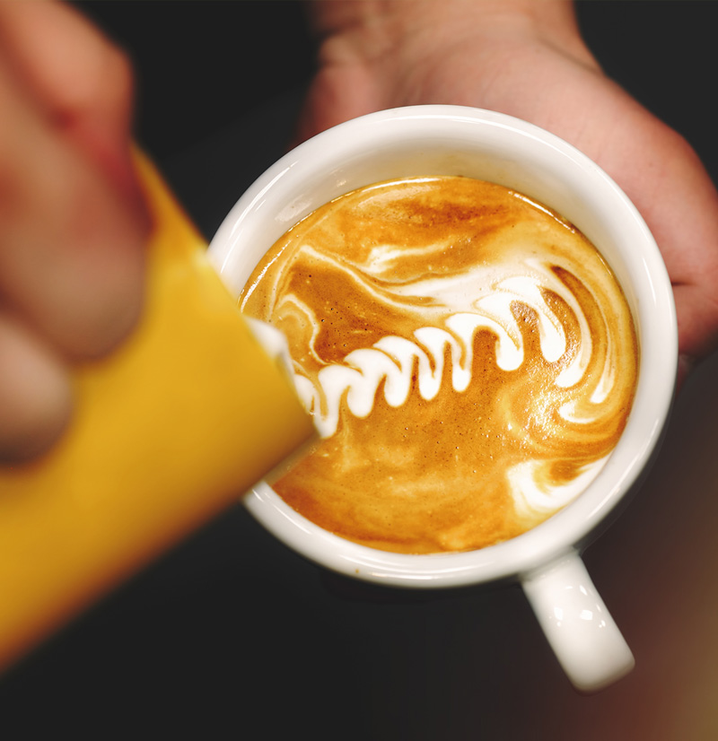 Barista zieht perfekten Espresso — Barista Academy München
