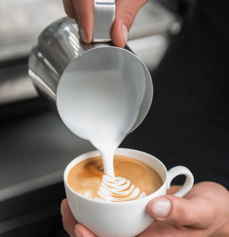 Cappuccino mit Tulpe